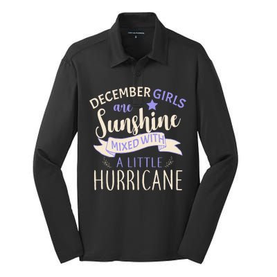 December Girls Are Sunshine Mixed With Hurricane Silk Touch Performance Long Sleeve Polo