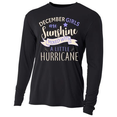 December Girls Are Sunshine Mixed With Hurricane Cooling Performance Long Sleeve Crew