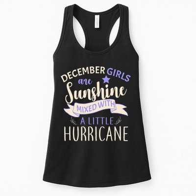 December Girls Are Sunshine Mixed With Hurricane Womens Tank Top