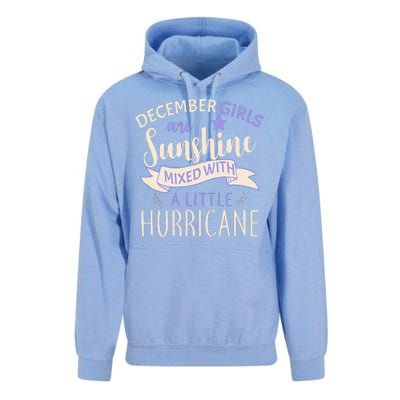 December Girls Are Sunshine Mixed With Hurricane Unisex Surf Hoodie