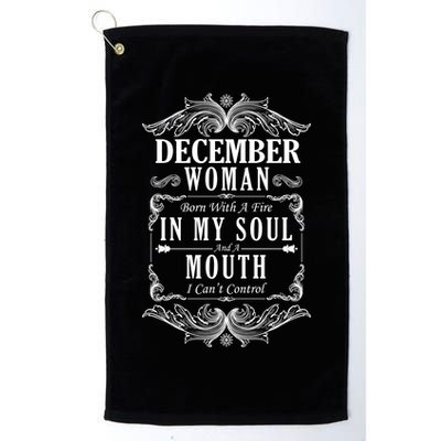 December Woman Funny Birthday Golf Towel