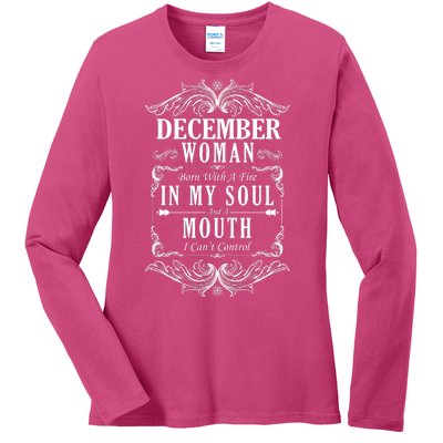 December Woman Funny Birthday Ladies Long Sleeve Shirt