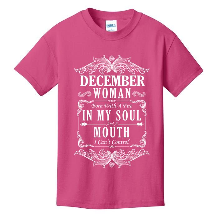 December Woman Funny Birthday Kids T-Shirt