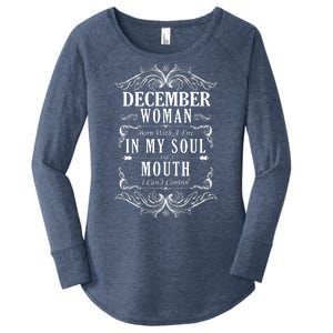 December Woman Funny Birthday Women's Perfect Tri Tunic Long Sleeve Shirt