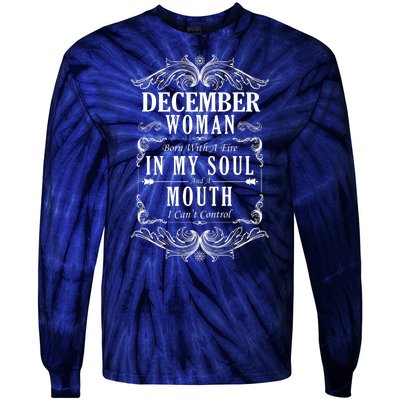 December Woman Funny Birthday Tie-Dye Long Sleeve Shirt