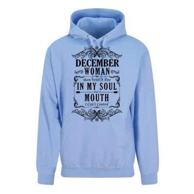 December Woman Funny Birthday Unisex Surf Hoodie