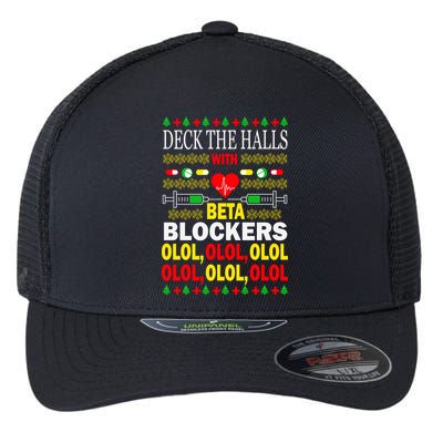Deck The Halls With Beta Blockers Olol Flexfit Unipanel Trucker Cap