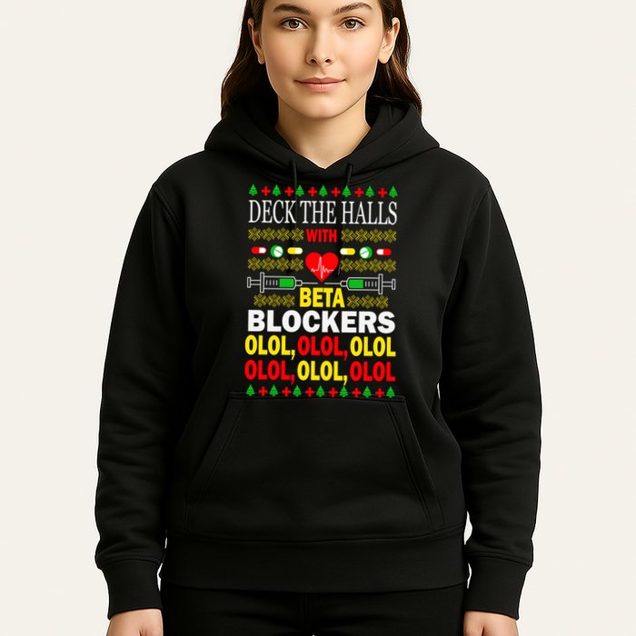 Deck The Halls With Beta Blockers Olol Hoodie