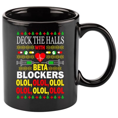 Deck The Halls With Beta Blockers Olol 11oz C Handle Ceramic Mug