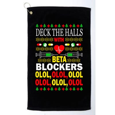 Deck The Halls With Beta Blockers Olol Golf Towel