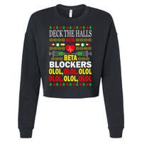 Deck The Halls With Beta Blockers Olol Cropped Pullover Crew