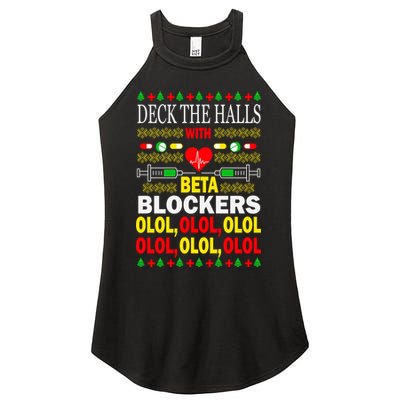 Deck The Halls With Beta Blockers Olol Women's Perfect Tri Rocker Tank