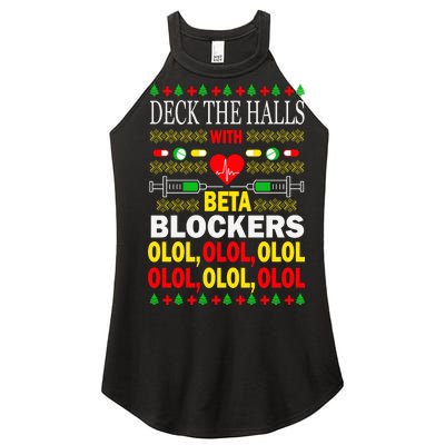 Deck The Halls With Beta Blockers Olol Women's Perfect Tri Rocker Tank