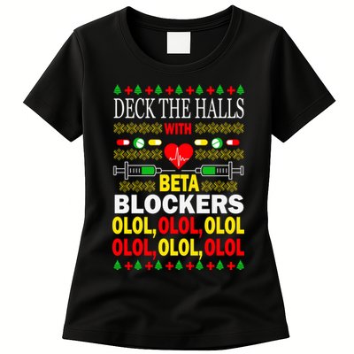 Deck The Halls With Beta Blockers Olol Womens T-Shirt