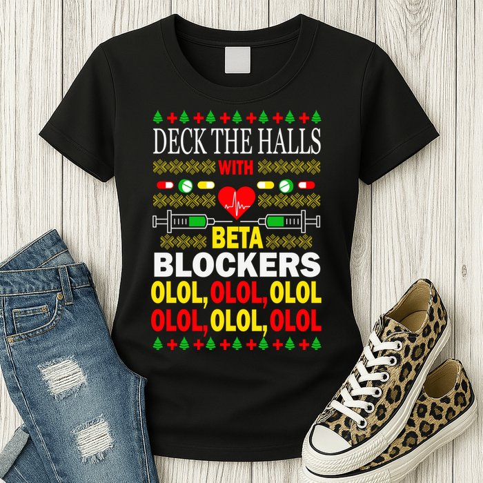 Deck The Halls With Beta Blockers Olol Womens T-Shirt