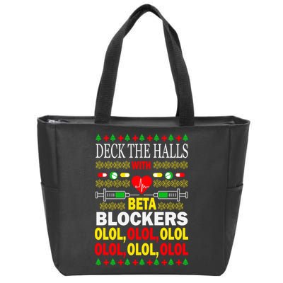 Deck The Halls With Beta Blockers Olol Zip Tote Bag