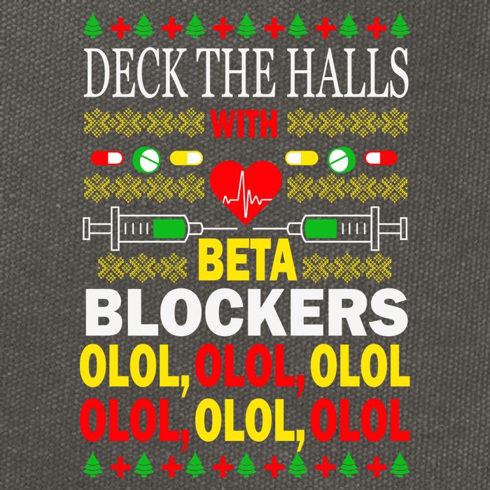 Deck The Halls With Beta Blockers Olol Cotton Canvas Backpack