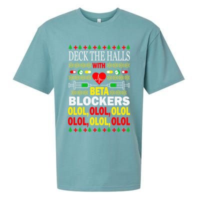 Deck The Halls With Beta Blockers Olol Sueded Cloud Jersey T-Shirt