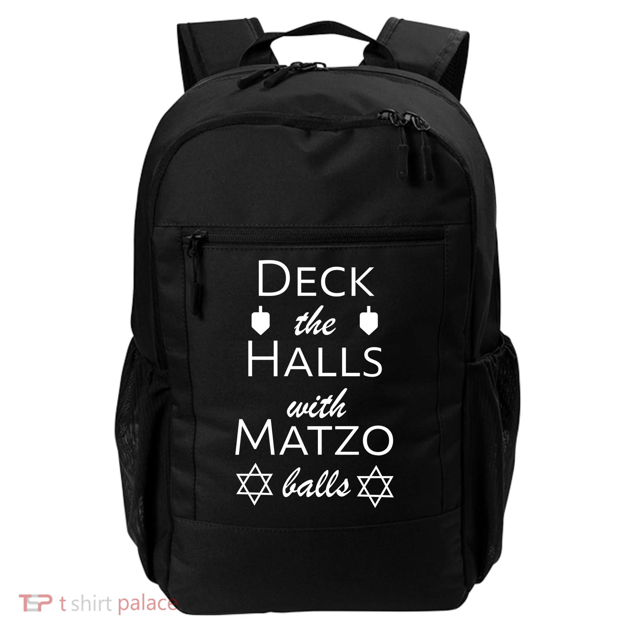 Deck The Halls With Matzo Balls Daily Commute Backpack