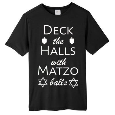 Deck The Halls With Matzo Balls Tall Fusion ChromaSoft Performance T-Shirt