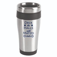 Deck The Halls With Matzo Balls 16oz Travel Tumbler