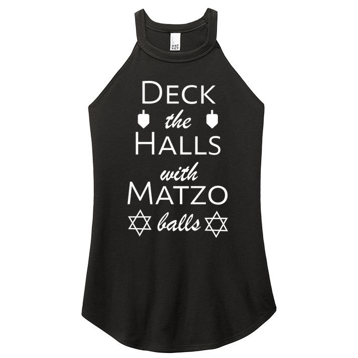 Deck The Halls With Matzo Balls Women's Perfect Tri Rocker Tank