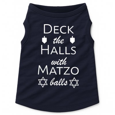 Deck The Halls With Matzo Balls Doggie Tank