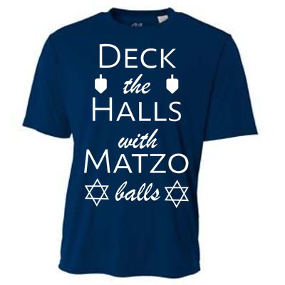 Deck The Halls With Matzo Balls Cooling Performance Crew T-Shirt