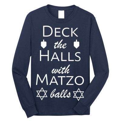 Deck The Halls With Matzo Balls Long Sleeve Shirt