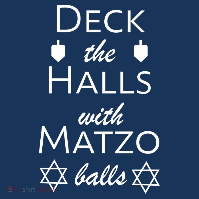 Deck The Halls With Matzo Balls Drawstring Bag