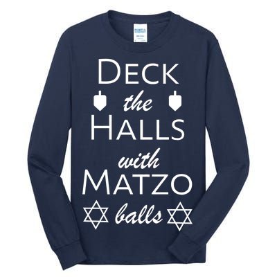 Deck The Halls With Matzo Balls Tall Long Sleeve T-Shirt