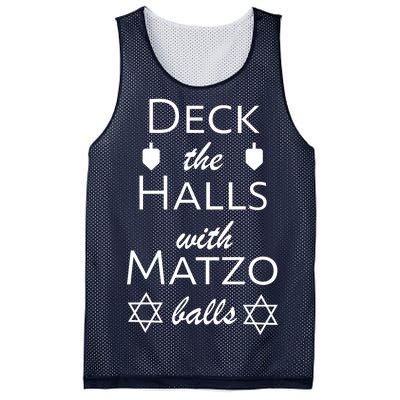 Deck The Halls With Matzo Balls Mesh Reversible Basketball Jersey Tank