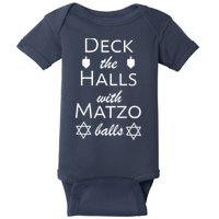 Deck The Halls With Matzo Balls Baby Bodysuit