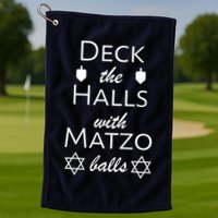 Deck The Halls With Matzo Balls Golf Towel