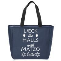 Deck The Halls With Matzo Balls Zip Tote Bag