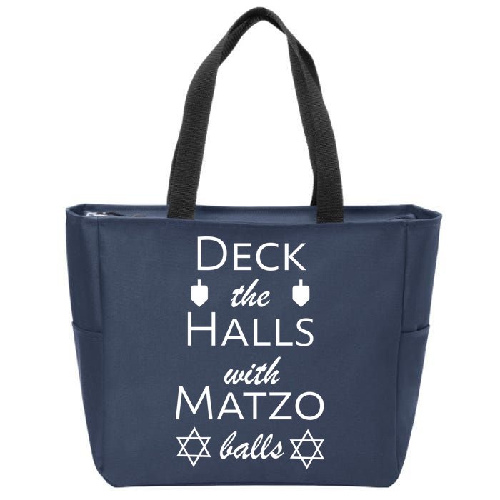 Deck The Halls With Matzo Balls Zip Tote Bag