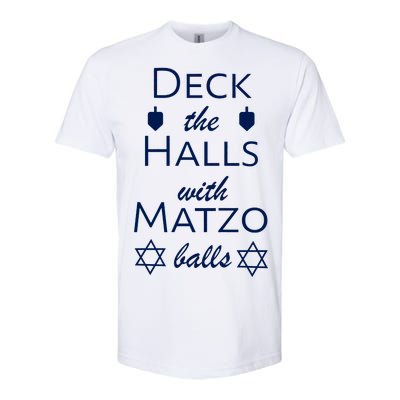 Deck The Halls With Matzo Balls Softstyle CVC T-Shirt