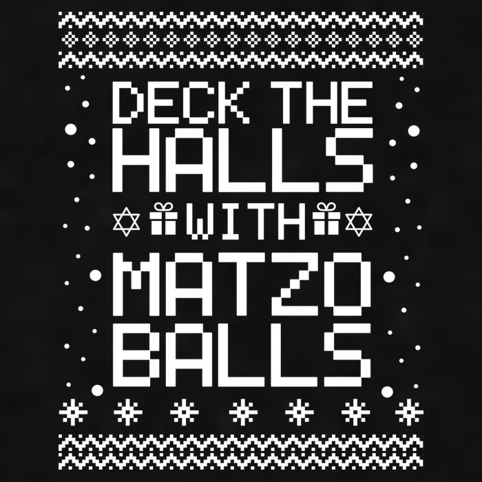 Deck The Halls With Matzo Balls Funny Hanukkah Ugly Ladies PosiCharge Tri-Blend Wicking Tank