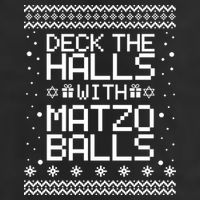 Deck The Halls With Matzo Balls Funny Hanukkah Ugly Garment-Dyed Fleece Hoodie