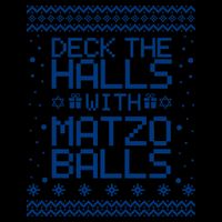 Deck The Halls With Matzo Balls Funny Hanukkah Ugly 16oz Travel Tumbler