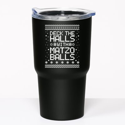 Deck The Halls With Matzo Balls Funny Hanukkah Ugly Tumbler