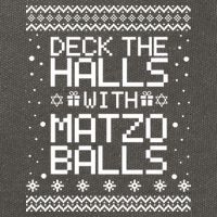 Deck The Halls With Matzo Balls Funny Hanukkah Ugly Cotton Canvas Backpack