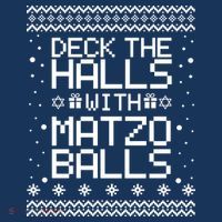 Deck The Halls With Matzo Balls Funny Hanukkah Ugly Mesh Reversible Basketball Jersey Tank