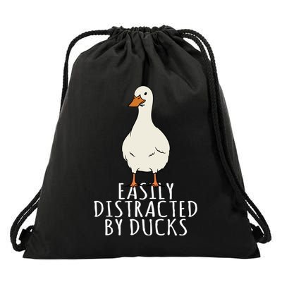 Duck Easily Distracted By Ducks Gift Drawstring Bag