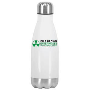 Dr Emmett Doc Brown Enterprises Stainless Steel Insulated Water Bottle