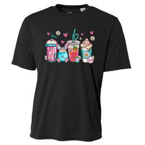 Drinks Easter Daisy Cute Bunny Gift for easter Cooling Performance Crew T-Shirt