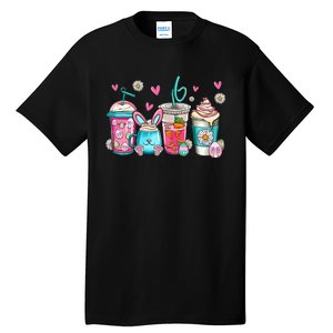 Drinks Easter Daisy Cute Bunny Gift for easter Tall T-Shirt