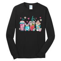 Drinks Easter Daisy Cute Bunny Gift for easter Tall Long Sleeve T-Shirt