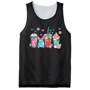 Drinks Easter Daisy Cute Bunny Gift for easter Mesh Reversible Basketball Jersey Tank