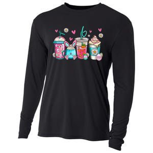 Drinks Easter Daisy Cute Bunny Gift for easter Cooling Performance Long Sleeve Crew